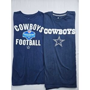Nike Dallas Cowboys Mens T Shirt Lot of 2 Navy Blue Short Sleeve Tee Size XL